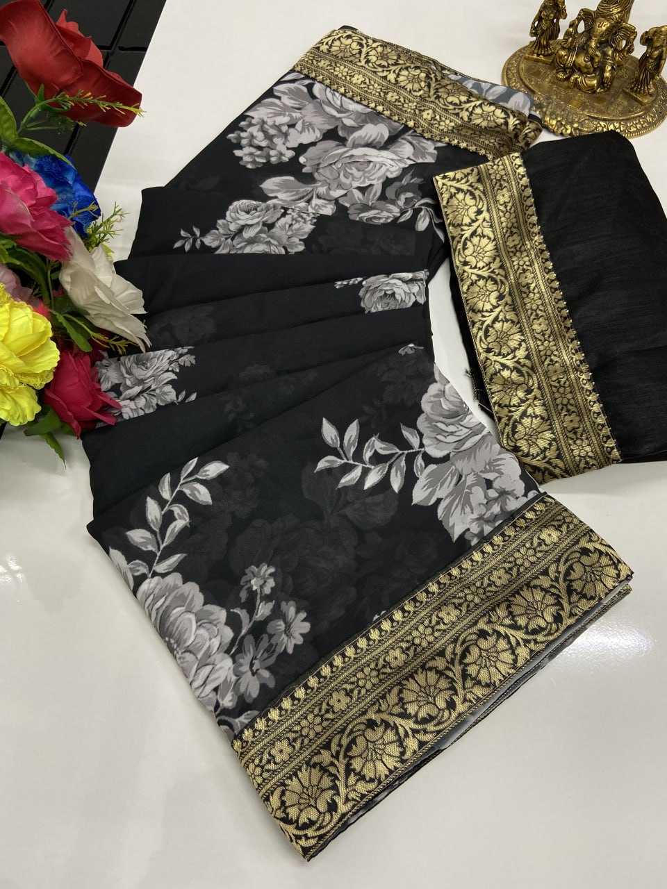 YNF GEORGETTE  KIF P2 WHOLESALE SAREE MANUFACTURER 